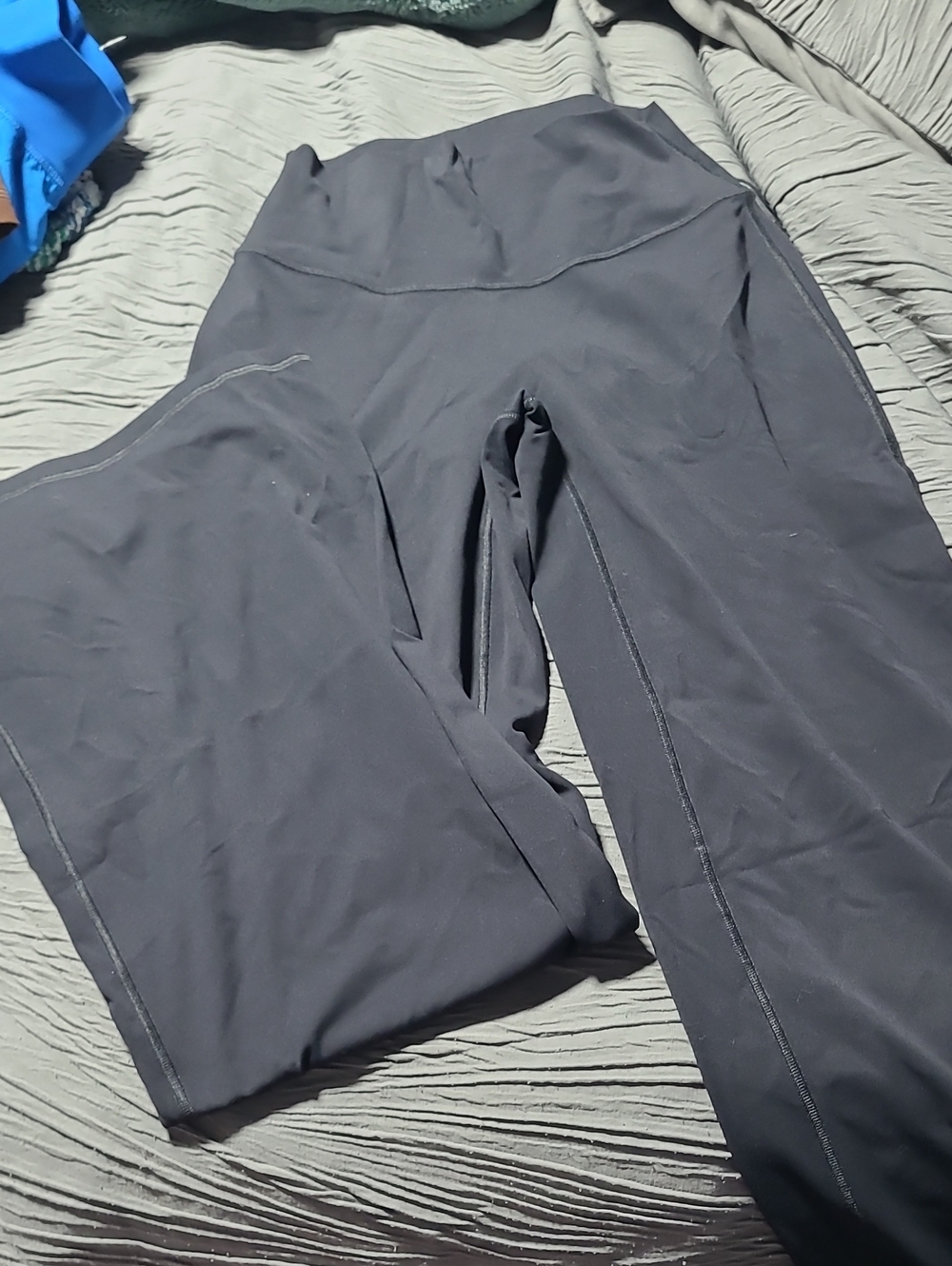 CRZ YOGA Black High-Waist Performance Leggings Wide Leg